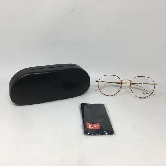Ray-Ban Jack Optics 6465F Eyeglass Frame, Size L 53-20 Low Bridge - Matte Violet - Picture 2 of 12